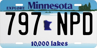 MN license plate 797NPD
