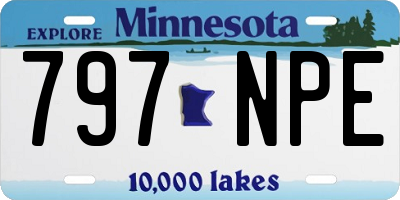 MN license plate 797NPE
