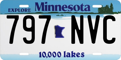 MN license plate 797NVC