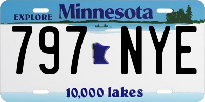 MN license plate 797NYE