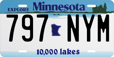 MN license plate 797NYM