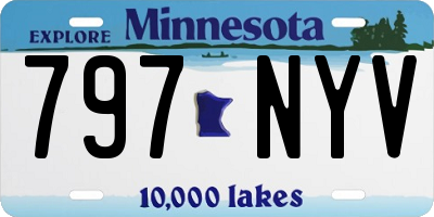 MN license plate 797NYV