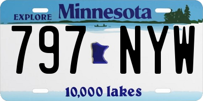 MN license plate 797NYW