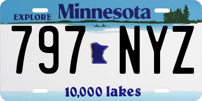MN license plate 797NYZ
