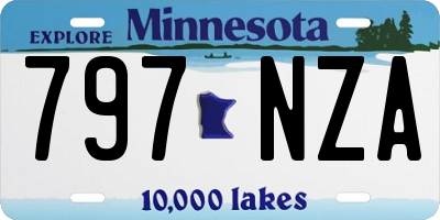 MN license plate 797NZA