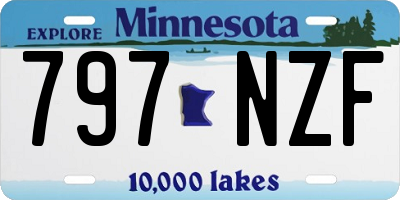 MN license plate 797NZF