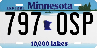 MN license plate 797OSP