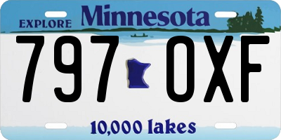 MN license plate 797OXF