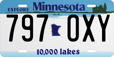 MN license plate 797OXY