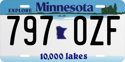 MN license plate 797OZF