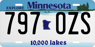 MN license plate 797OZS