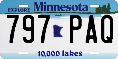 MN license plate 797PAQ