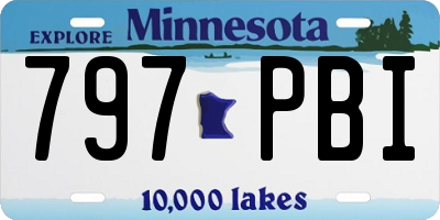 MN license plate 797PBI