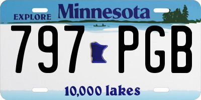 MN license plate 797PGB