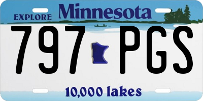 MN license plate 797PGS