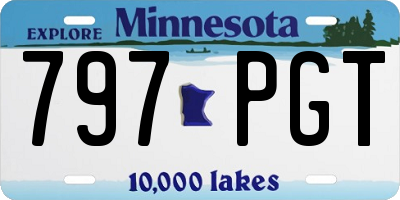 MN license plate 797PGT