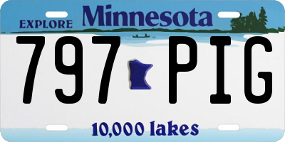 MN license plate 797PIG
