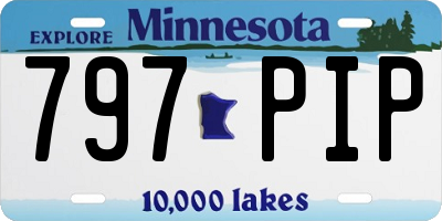 MN license plate 797PIP