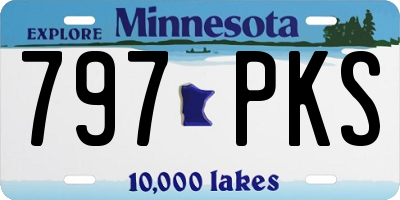 MN license plate 797PKS
