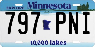 MN license plate 797PNI