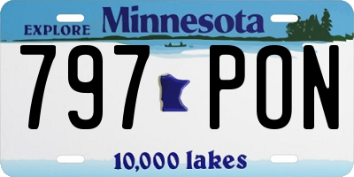 MN license plate 797PON