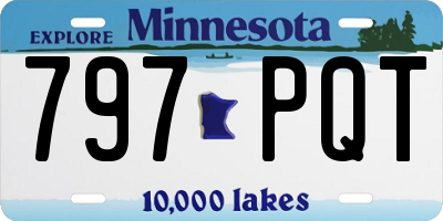 MN license plate 797PQT