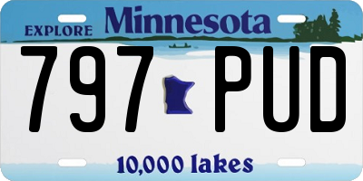 MN license plate 797PUD