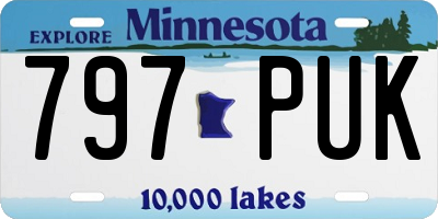 MN license plate 797PUK