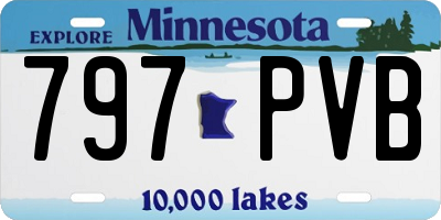 MN license plate 797PVB