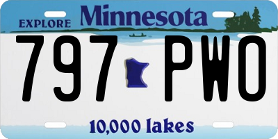 MN license plate 797PWO