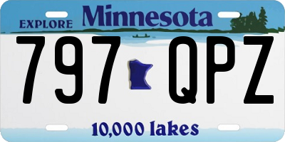 MN license plate 797QPZ