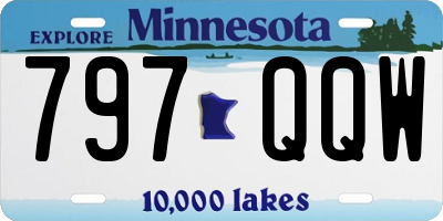 MN license plate 797QQW