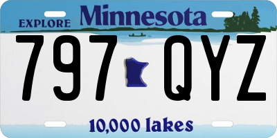 MN license plate 797QYZ