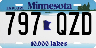 MN license plate 797QZD