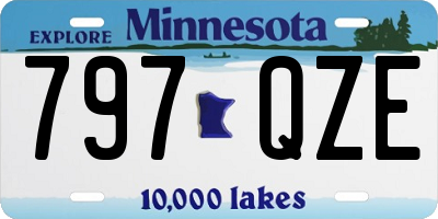 MN license plate 797QZE