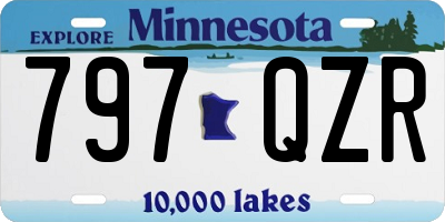 MN license plate 797QZR