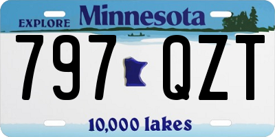 MN license plate 797QZT