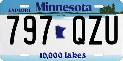 MN license plate 797QZU