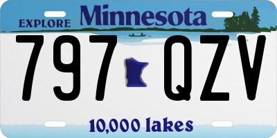 MN license plate 797QZV