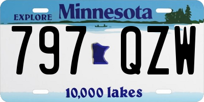 MN license plate 797QZW