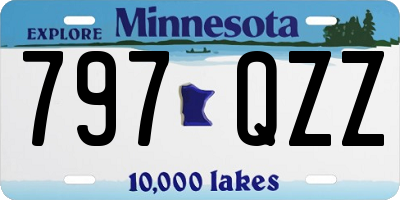 MN license plate 797QZZ