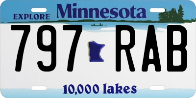 MN license plate 797RAB