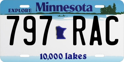MN license plate 797RAC