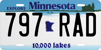 MN license plate 797RAD