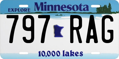 MN license plate 797RAG