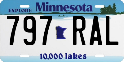 MN license plate 797RAL
