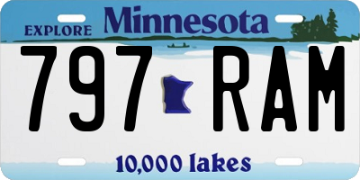 MN license plate 797RAM