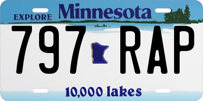 MN license plate 797RAP