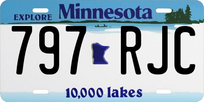 MN license plate 797RJC