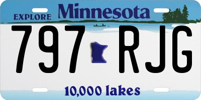 MN license plate 797RJG